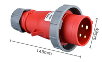 Haute qualité IP67 industriel étanche 4 broches 63 AMP/125 AMP extérieur CEE/IEC trois connecteur prise mâle femelle coupleur