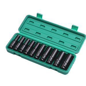 Nhà Máy Bán Hàng Trực Tiếp Spanners Bán Giống Như Hot Bánh 10-Mảnh Màu Đen Mở Rộng Và Dày Crom-Vanadi Thép Khí Nén Tay Áo - Product Image 1