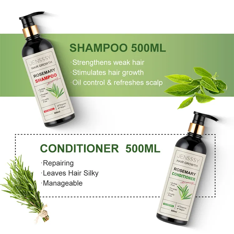 OEM hair cere set for hair growth treatment Argan oil rosemary custom keratin shampoo and conditioner hair growth oil