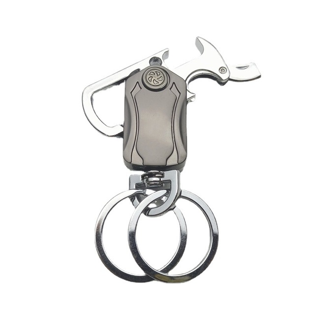 Creativity Keychain Bottle Opener for Men and Women Multifunction Car Keychain Carabiner Keychain With Two Keyrings