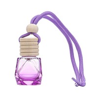 Bouteille diffuseur de parfum vide en verre de 8 ml avec logo personnalisé, mini flacon de parfum suspendu pour voiture