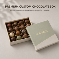 Boîte d'emballage personnalisée pour chocolats et truffes, boîte cadeau de luxe pour bonbons et sucreries avec insert recyclable de qualité alimentaire