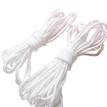 Fabricación Earloop suave 3mm/5mm Banda elástica Poliéster/Nylon <span class=keywords><strong>Cord</strong></span>ón elástico Earloop - Product Image 2