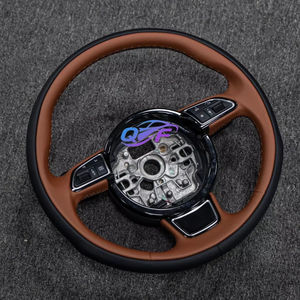 ฐานคาร์บอนไฟเบอร์สีดำปลอมแปลงปรับแต่งได้ตามต้องการสำหรับรถ <span class=keywords><strong>Audi</strong></span> <span class=keywords><strong>Q</strong></span> C8 A1 A3 A4 A5 A6 A7 A8 B6 B7 B8 B9 C6 TT R8พวงมาลัยรถยนต์ - Product Image 1