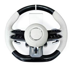 พวงมาลัยหนังคาร์บอนไฟเบอร์แบบกำหนดเองสำหรับ AMG GLE450 A45 C43 C63 C450 S63 E63 W205 W213 W222 A250 - Product Image 4
