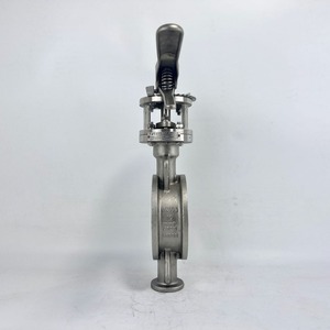 Válvula de mariposa de sellado hermético de acero inoxidable D71W con operación manual y abrazadera, resistente a altas temperaturas para equipos - Product Image 2