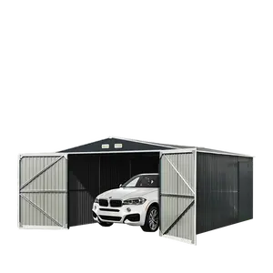 10ft x 20ft lembaran logam atap luar ruangan penyimpanan berkelanjutan Prefab mobil garasi parkir Carport tempat penyimpanan sepeda motor