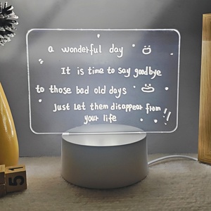 2026 Smart House Night Lamp Creative Luminous Acrylic Notepad Luminous Atmosphere <b>Light</b> Custom Writing Message Night <b>Light</b> - Product Image 3