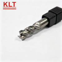 Fraise à grande avance KLT D4mm en carbure monobloc à 3 dents pour alliage d'aluminium HRC 55