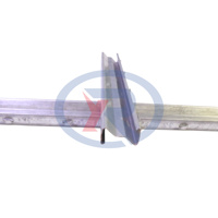 Poste de Acero Galvanizado con Perfil en Z de 210 cm, Ecológico y Fácil de Montar, para Cercas de Huertos y Ganado