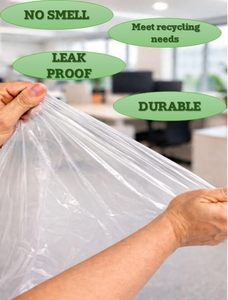 26 Gallon Ultra Strong Clear Trash Bags, 100 Count Heavy Duty Disposable Clear Bin Liners for Home Commercial Use - Product Image 3