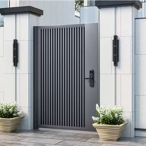 Portes pivotantes <span class=keywords><strong>de</strong></span> sécurité d'entrée résidentielle modernes, aluminium <span class=keywords><strong>de</strong></span> haute qualité, entrée extérieure principale pour maison, automatique pour hôtels - Product Image 1