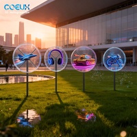 Système d'affichage holographique 3D mural, boîte lumineuse publicitaire avec écran et couvercle en acrylique, solution d'affichage numérique LED