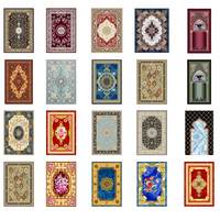 Rouleaux de tapis de mosquée islamique personnalisables Tapis De Priere mur à mur zone de scène d'église ensembles de tapis musulmans fabriqués à la machine
