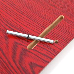 Targa in legno MDF rossa personalizzata all'ingrosso per il certificato di medaglia mostra finitura verniciata noce Keepsake - Product Image 4