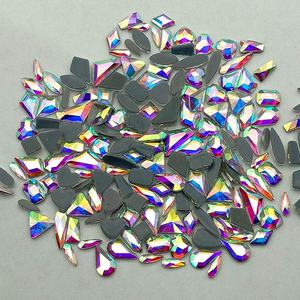 Vente flash internationale de toutes sortes de pierres fantaisie en forme plate, <span class=keywords><strong>strass</strong></span> thermocollants pour vêtements personnalisés de luxe minimaliste - Product Image 6