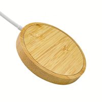 Chargeur magnétique Carregador Cargadores en bois 15W, chargeur de téléphone portable sans fil rapide en bois