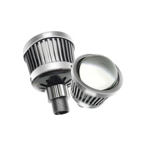 GZTOPHID Phares de voiture miniatures à faisceau haut LED de 4e génération, canon laser, aluminium aéronautique, yeux de démon rouge/bleu intégrés externes - Product Image 2