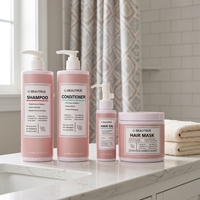 Ensemble de shampooings naturels pour le traitement de la perte de cheveux et la thérapie du cuir chevelu, marque privée, à l'aloe vera, à l'huile d'argan, à l'eau de riz