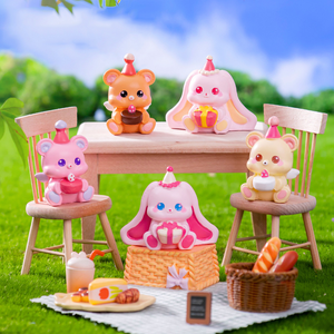 Nouveau dessin animé mignon fête d'anniversaire Animal résine breloques pour bricolage bureau à domicile décoration de bureau accessoires fabriqués à la main - Product Image 1