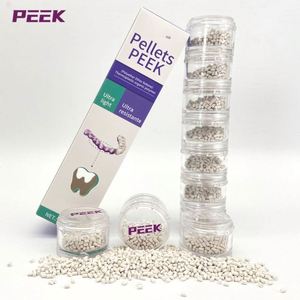 Matériaux dentaires en PEEK, résine plastique pour prothèses dentaires, blanc naturel, jaune, rose, granulés de résine PEEK médicale, 35g, 1kg - Product Image 4
