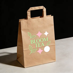Sac en papier kraft résistant personnalisé pour les boissons au lait, les biscuits, écologique, recyclé, de haute qualité, sacs en papier kraft pour les achats - Product Image 1
