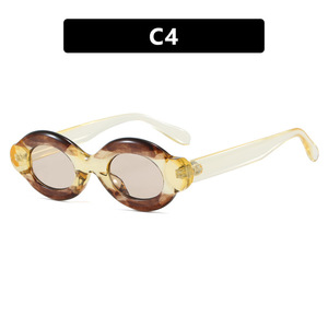 Lunettes de soleil ovales à monture intégrale UV400, style rétro, unisexe, protection solaire pour adultes, mode streetwear - Product Image 5