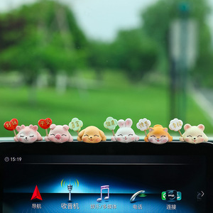 Ornements de voiture en résine représentant des animaux de dessin animé, décorations pour tableau de bord, cadeau pour l'intérieur de la voiture - Product Image 3