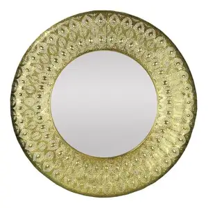 复古金色镀金风格壁镜安装钢架浴室墙金属镜