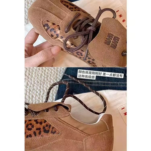 Nouvelles Baskets <span class=keywords><strong>Femme</strong></span> Tendance 2024 en <span class=keywords><strong>Cuir</strong></span> Verni Imprimé Léopard <span class=keywords><strong>Marron</strong></span> – Chaussures Décontractées Quotidiennes de Sport et Course Automne - Product Image 3