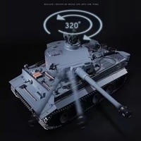Heng Long 3818-1Pro Tiger I Tank Berat Perang Dunia II Jerman RC Crawler Logam Skala 1/16 Simulasi Mobil Remote Control Mainan