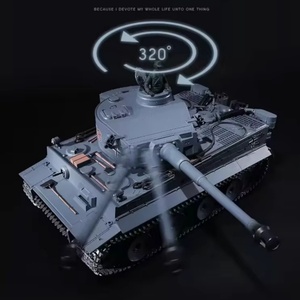 Heng Long 3818-1Pro Tiger I Heavy Tank, char allemand de la Seconde Guerre mondiale, modèle RC à chenilles en métal, échelle 1/16, voiture télécommandée de simulation - Product Image 4