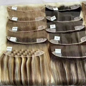Aplique de Cabelo Humano Virgem Brasileiro com Linha Invisível 12*2HD, Peruca Full Lace de 16'' de Comprimento para Mulheres - Product Image 2