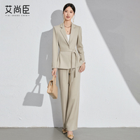2025 nouveau Design Chic haut luxe femmes bureau pantalon et veste costume avec bouton décoration ODM OEM