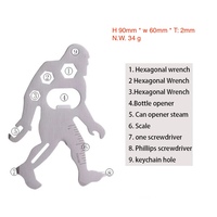 Outil multifonction en acier inoxydable 9 en 1 pour le camping et la survie, couteau de poche, écologique, ouvre-boîte EDC pour hommes