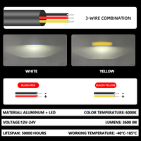 Luz LED para Parrilla JHS de 3 Lentes, Sin Errores Canbus, Focos LED Blancos y Amarillos con Solenoide, Impermeables, para Motocicleta, SUV, Todoterreno