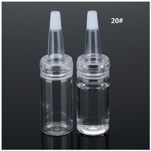 Tapa cuentagotas de punta dispensadora <span class=keywords><strong>13</strong></span> #20 # forma acampanada de cuerno tapa de plástico transparente para ampolla botella de penicilina 13MM 20MM - Product Image 6