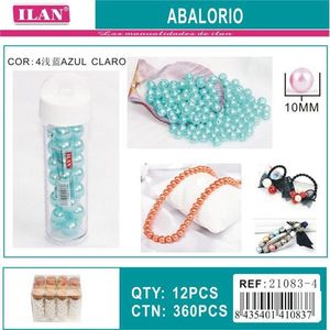 Perle Ilan Abalorio 10mm Azzurro Chiaro per Creazione di Gioielli e Artigianato - Product Image 3