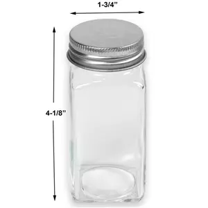 最优惠价格批发圆形方形玻璃瓶罐香料120毫升玻璃盐胡椒香料罐带盖