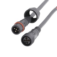 AOHUA Projets d'éclairage urbain M19 5PIN électrique isolé moulé avec câble mâle femelle connecteur de câble d'alimentation en PVC ip65