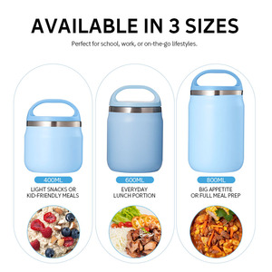 Contenitore Thermos per alimenti con doppio isolamento in acciaio inossidabile grossista scatola per il pranzo caldo contenitore per alimenti barattolo <span class=keywords><strong>sottovuoto</strong></span> caldo freddo - Product Image 3