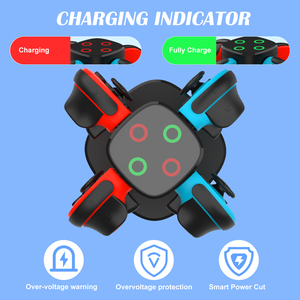 Di động USB-C trạm sạc <span class=keywords><strong>10W</strong></span> Đầu ra điện joy-con Quad-Charger Docking đứng với LED hiển thị và điều khiển USB - Product Image 4