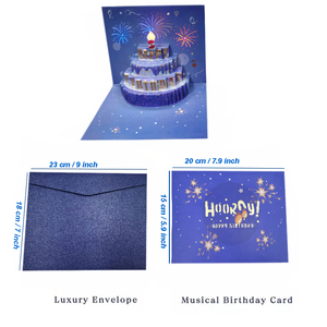 3D Pop Up blowable LED NẾN bánh sinh nhật với ánh sáng và âm nhạc và ghi âm chức năng chúc mừng sinh nhật thiệp chúc mừng cho món quà - Product Image 6