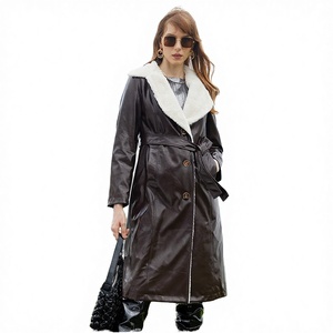 เสื้อโค้ทกันหนาวแบบยาวแฟชั่นใหม่จาก HANIA TRADERS  แบบกระดุมแถวเดียว  ผลิตจากวัสดุ PU กันน้ำ เป็นมิตรกับสิ่งแวดล้อม  บุด้วยโพลีเอสเตอร์ สไตล์ลำลอง ขายส่ง - Product Image 3