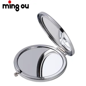 Custom Mirror Cosmetic Pocket Mirror For Makeup Tool Sublimation Metal Compact Mirror