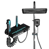 Mitigeur de douche multifonctionnel pour salle de bain, ensemble de robinetterie de bain et de douche à eau chaude et froide avec jet doux