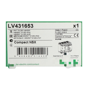 Disyuntor eléctrico LV431653 TM125D NSX250F 4P Nuevo NFP - Product Image 2