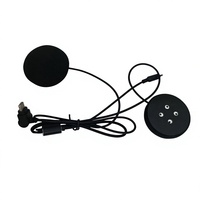Ensemble microphone et haut-parleur filaires de type C pour casque de moto V6 Plus, 2-en-1 / Micro rigide / souple en option