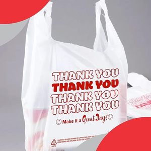 Bolsas de compras biodegradables reutilizables impresas personalizadas, camisetas de comida, bolsas de comestibles compostables para supermercado - Product Image 3