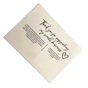 Logo personnalisé papier plus épais carte de remerciement impression pour centre commercial avec enveloppe autocollants cartes de remerciement ensemble